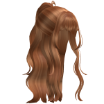 Half Up Half Down Curly Hair in Ginger
