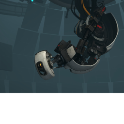 glados and monster and portal gun