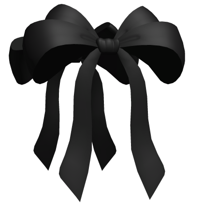 Celebrity Black Silhouette Side Hair Bow Roblox item