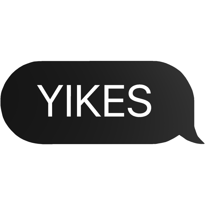 YIKES text bubble