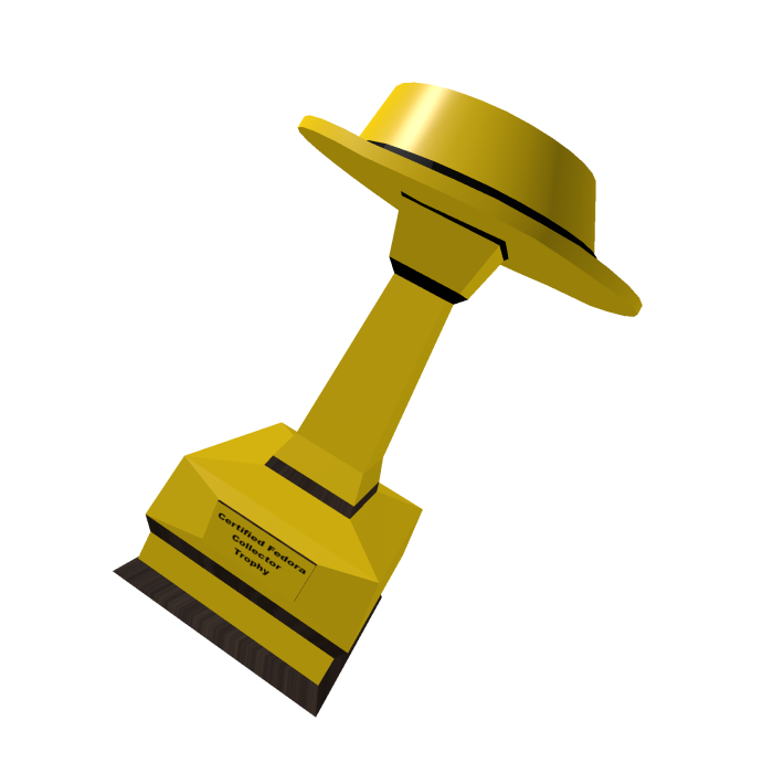 Certified Fedora Collector Trophy