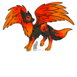 cute fire wolf