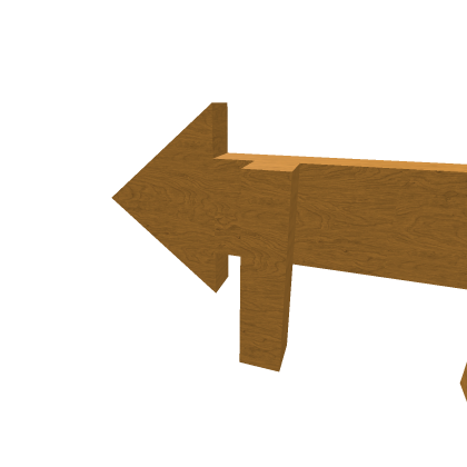 double wooden arrow