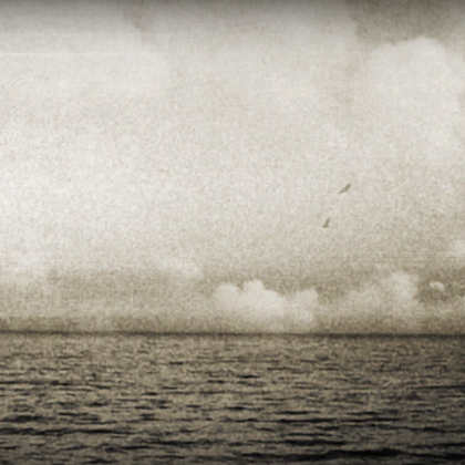 Eerie empty sea