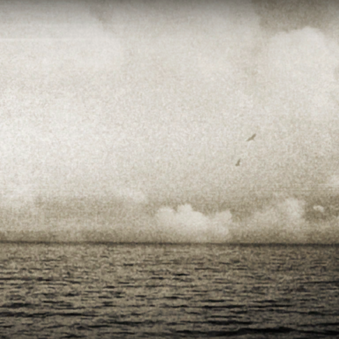 Eerie empty sea