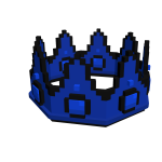 Midnight Blue Pixel Crown