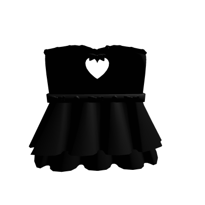 Black Heart Bow Layered Gothic Dress