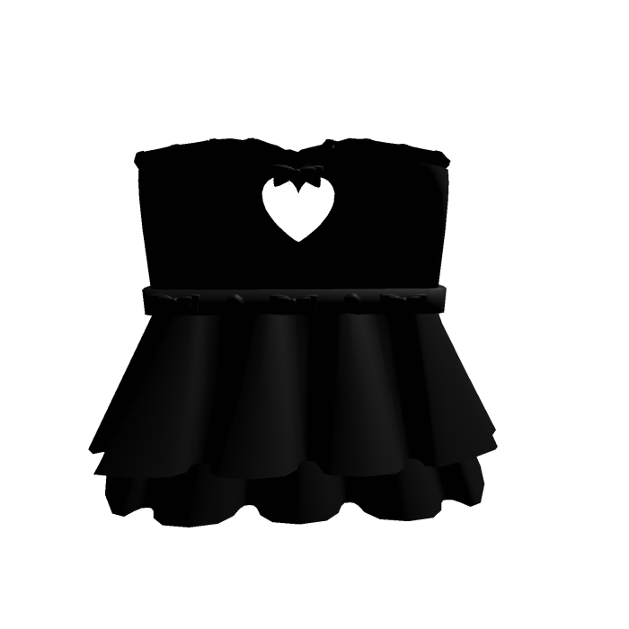 Black Heart Bow Layered Gothic Dress
