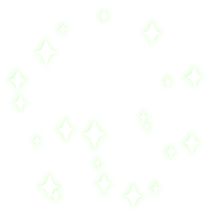 Emissive Floating Green Sparkles
