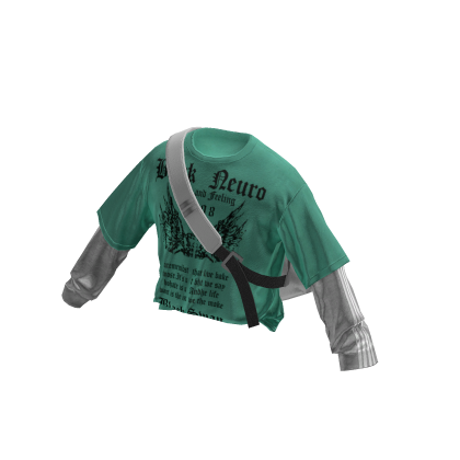 💗Streetwear Layered Longsleeve w/ Bag _ Mint thumbnail