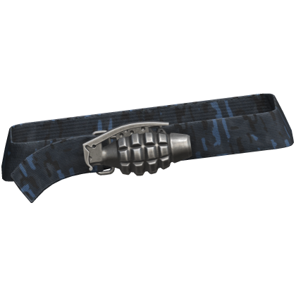 Y2k Grunge Grenade Belt Blue Camo 3.0