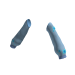 Blue Sakura Flowers on Blue Arm Warmers