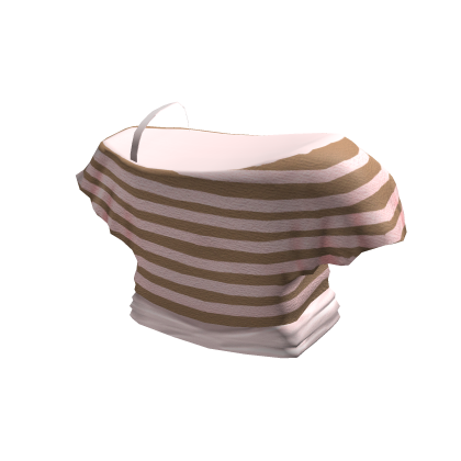 Y2K Emo Scene Off-the-Shoulder Striped Crop Top