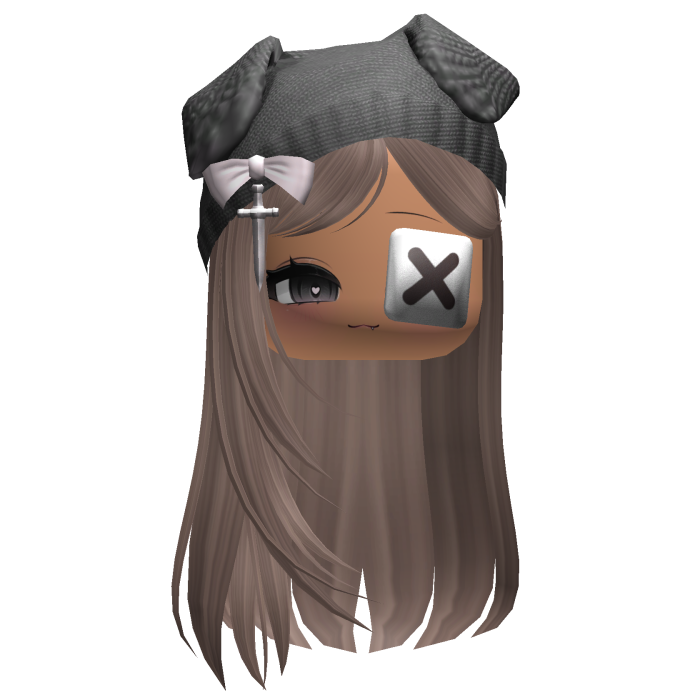 Kawaii Straight Hair w/ Accessories & Chibi Face