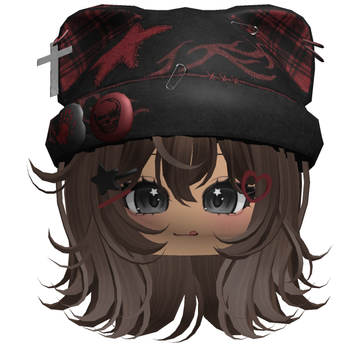 Brown Streetwear Y2K Beanie Girl Hair