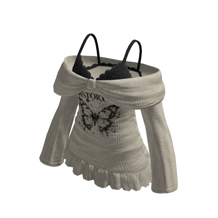 🍀Layered Bow Y2K Off-Shoulder(Beige)
