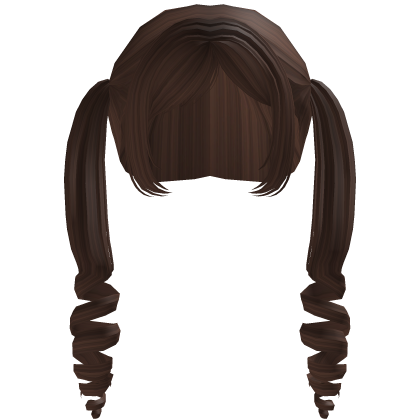 𐔌♡ : brown kawaii drill twintails  Roblox item