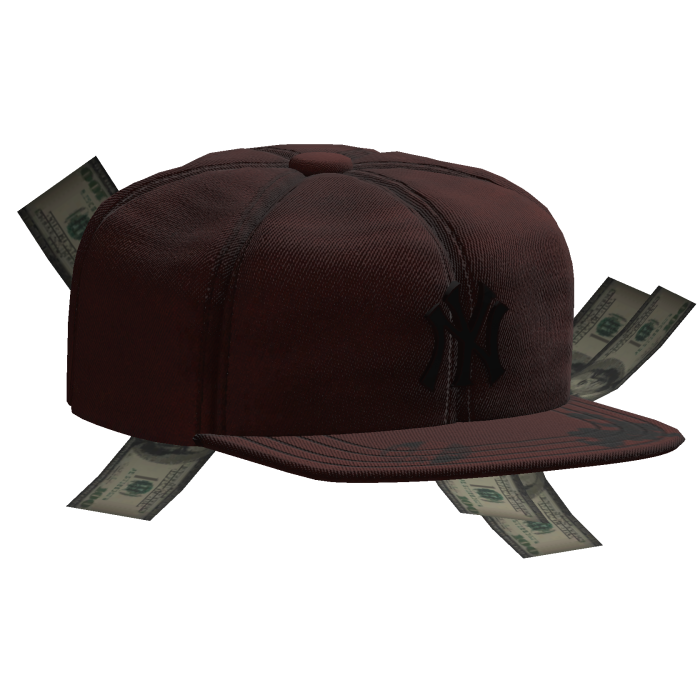 Sideswept Fitted Red Money Cap