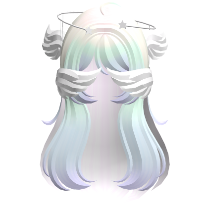 Rainbow Pastel Angelic Hair W Halo Roblox item