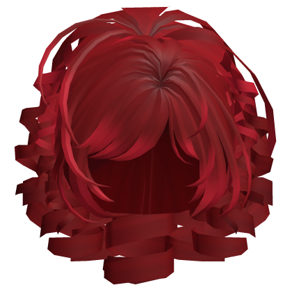 Curly Gyaru Hair Agejo Red Maroon Burgundy  Roblox item