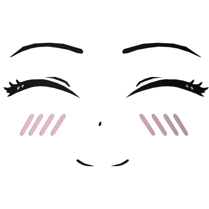 Cute Moe Vkei Kawaii Blushing Smiling Anime Face Roblox item