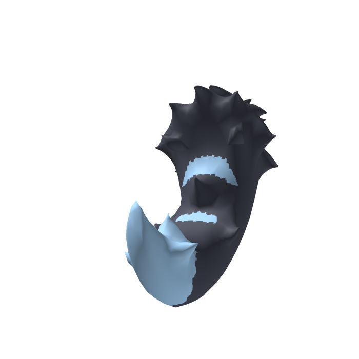 Black/blue fluffy tail