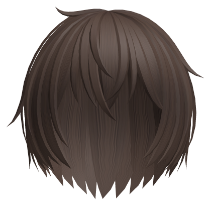 brown layered fluffy moe anime boy hair emo Roblox item