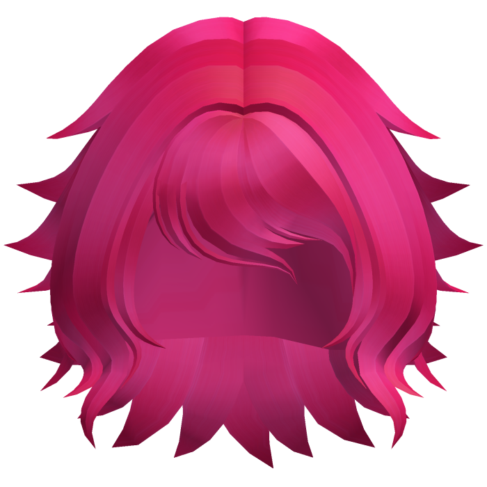 Messy Fluffy Bob Hair (Hot Pink)