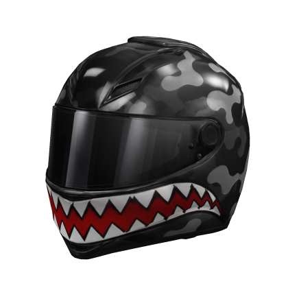 Black Sharkbite Motorcycle Helmet Roblox item