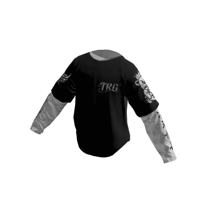 T-Shirt Double Sleeve Black Y2K TRG thumbnail