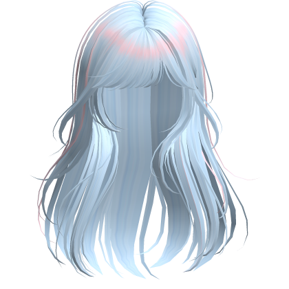 Blue & Pink Wispy Delicate Straight Girl Hair thumbnail