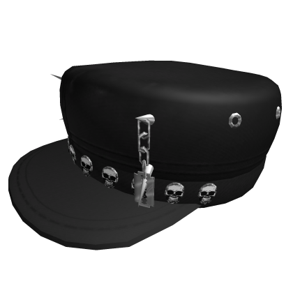 Emo edgy grunge punk skull black beret
