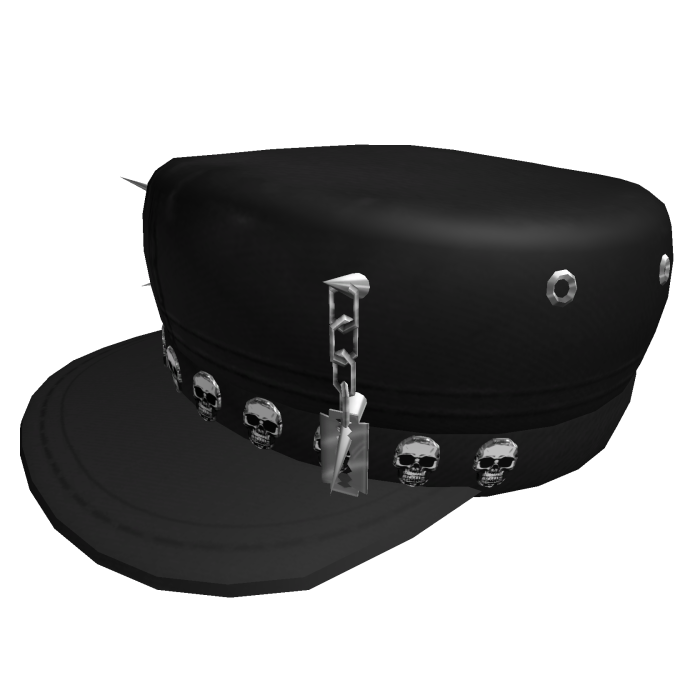 Emo edgy grunge punk skull black beret