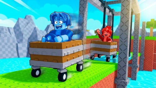 Teamwork Cart Puzzles! [Obby]