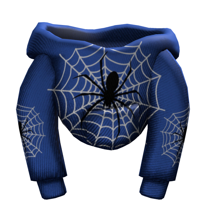 Blue Designer Spider Web female Hoodie