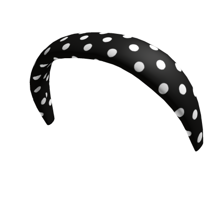 Polka Dot Headband - White/Black thumbnail