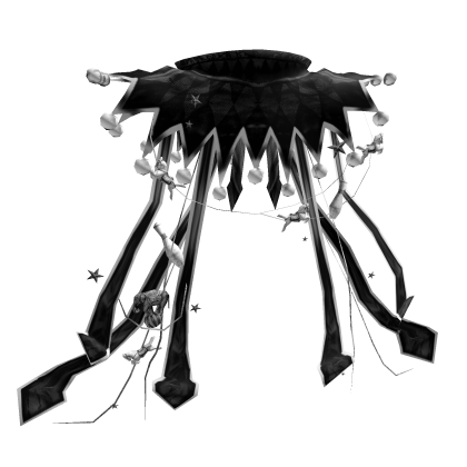 Circus Jesters Capelet Cape With Props Black thumbnail
