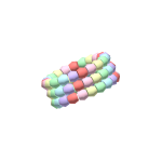 Pastel Rainbow Kandi Bracelet (Left)