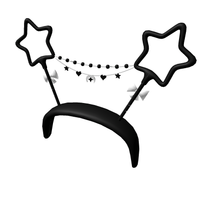 Black Cute Diwali Sparkler Headband Addon [DESC]