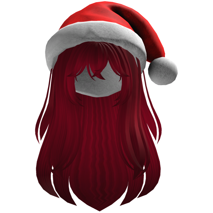cute fluffy hair and a Christmas hat beret (Red)