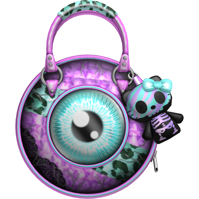 Gyaru Scene Ghoul Monster Eye Bag Pastel Purple