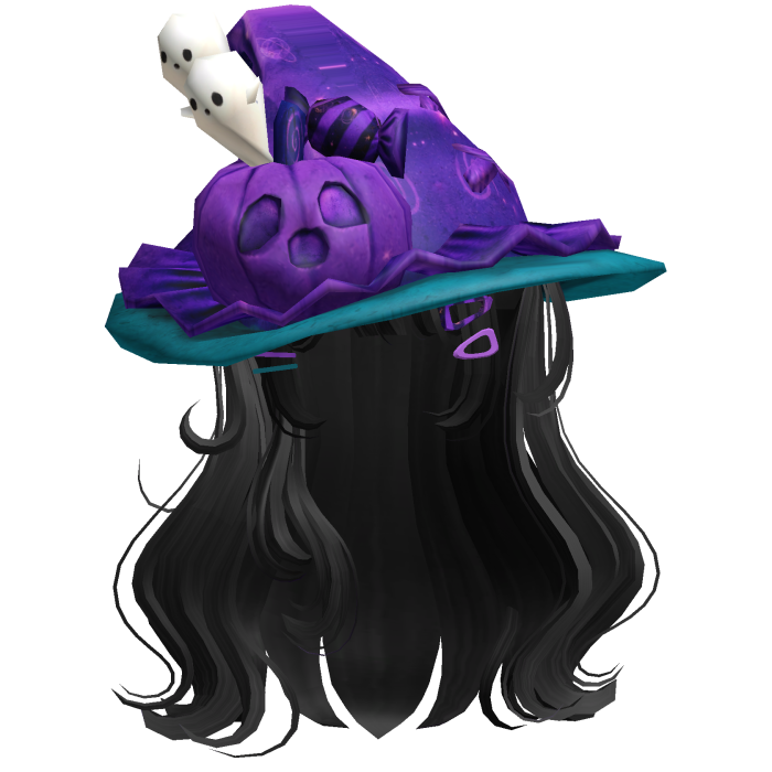 Black Cute Tilted Pumpkin Halloween Hair