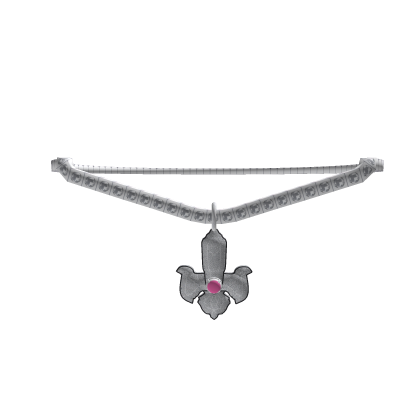 Iced Pink Gem Cross Chain Roblox item