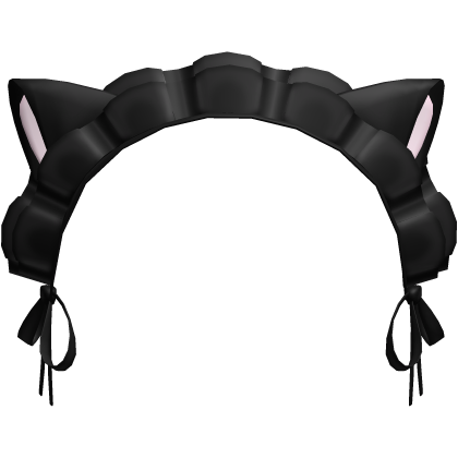 ♡ cat headband in black