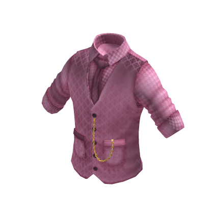 Waistcoat | Rolled up Shirt | Rosa
