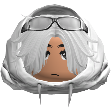 Chill Half Raised Hoodie Glasses Middle Part Boy Roblox item