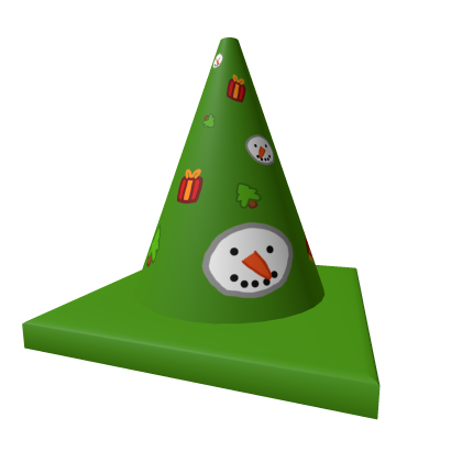 Green Christmas Traffic Cone Roblox item