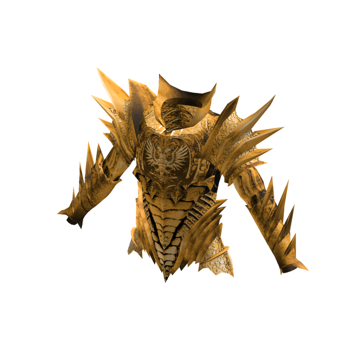 Medieval Divine Knight Armor Top Gold