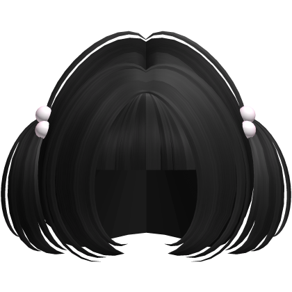 ݁Ი𐑼 Kawaii cute black pigtails Roblox item