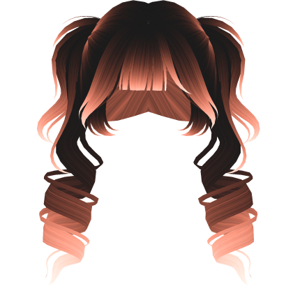 Curly Anime Girl Pigtails (Embers) Roblox item